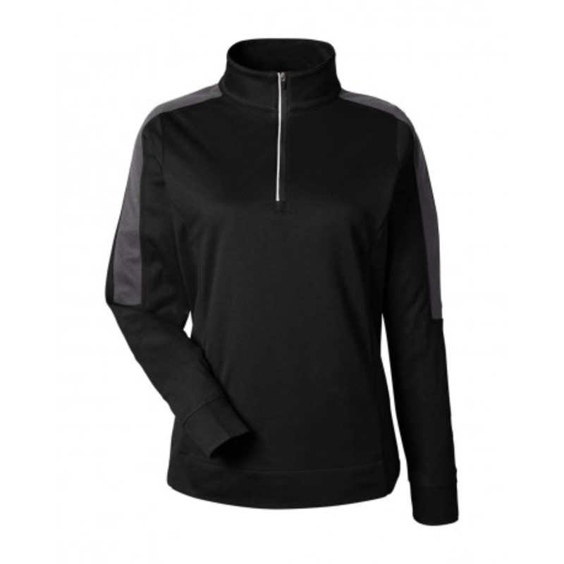 CORE365 CE404W Women's Market Snag Protect Mesh Colorblock Quarter-Zip Pullover | CORE365 CE404W