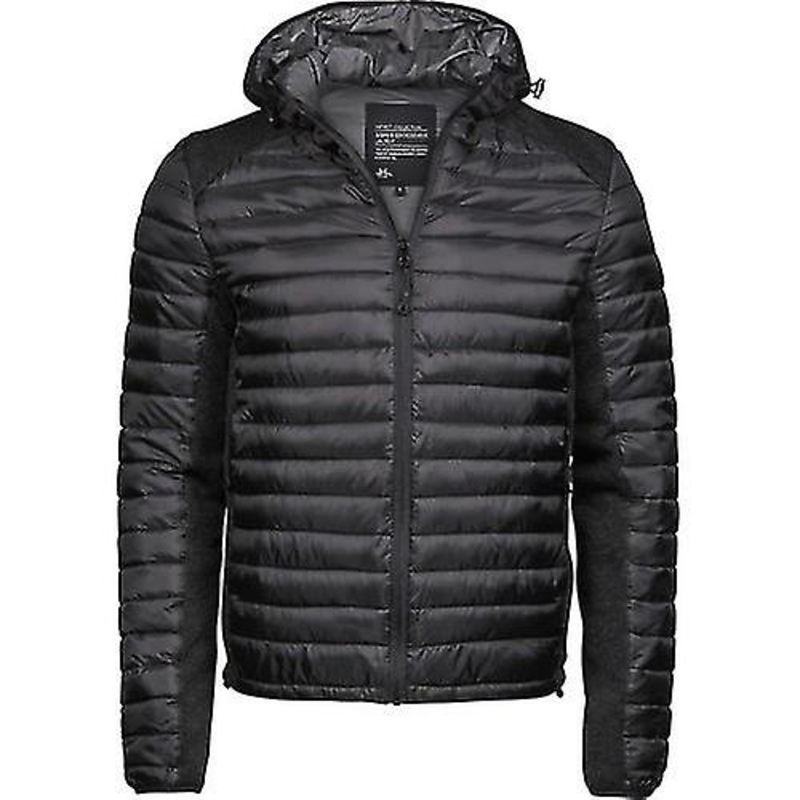 Tee Jays Mens Crossover Hooded Padded Outdoor Jacket