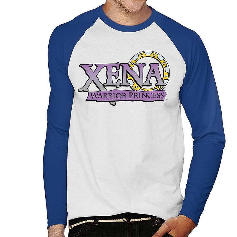 Xena Warrior Princess Purple Gradient Logo Men's Baseball Long Sleeved T-Shirt
