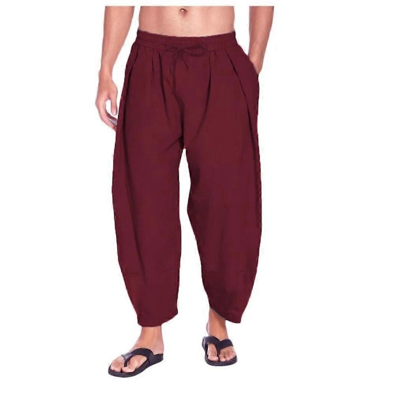 Harem Pants Streetwear Cotton Causal Mens Trousers
