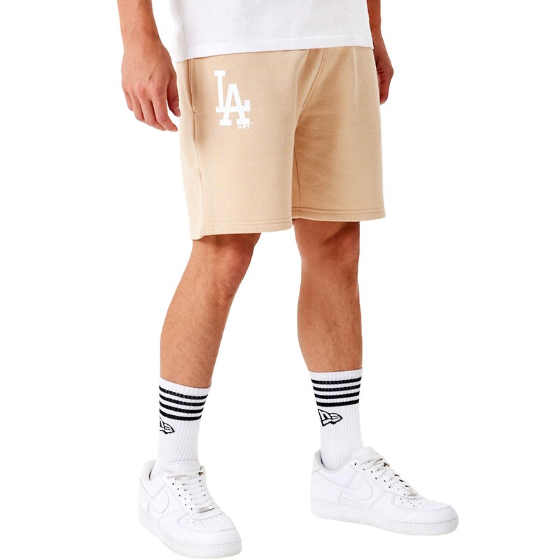 New Era Los Angeles Dodgers League Essentials Jogger Sweat Shorts - Light Beige
