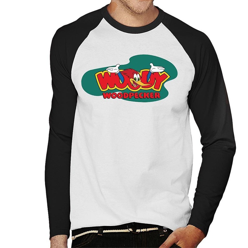 Woody Woodpecker Arms Through Os Logo Men's Baseball Long Sleeved T-Shirt