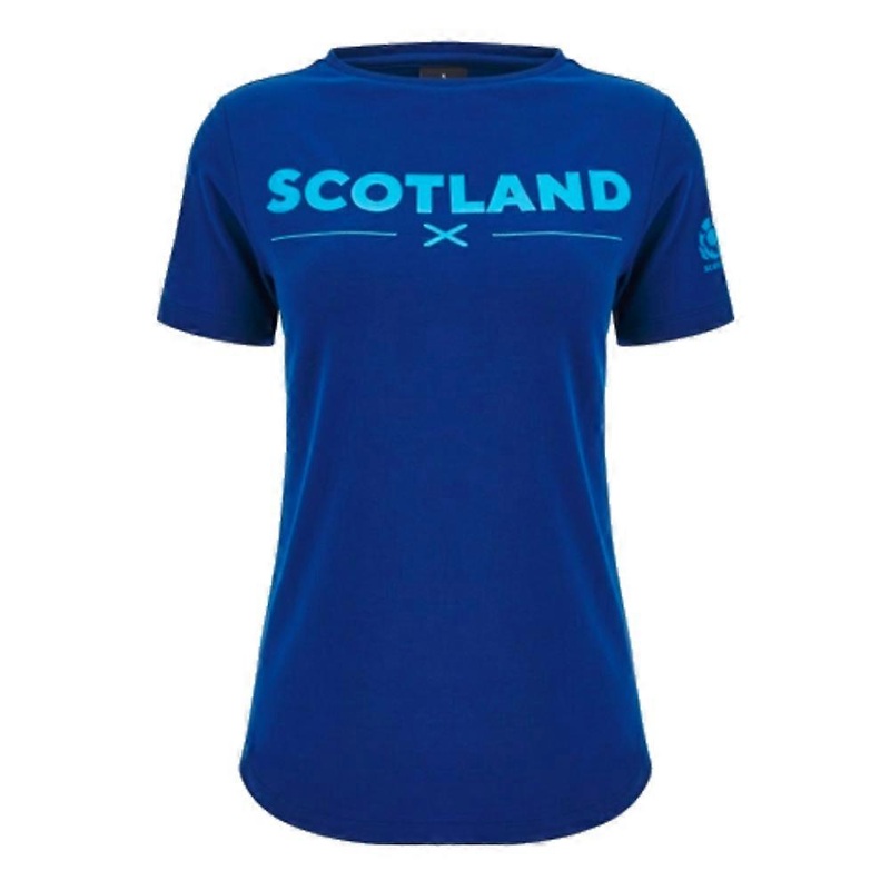 2024-2025 Scotland Rugby Leisure Cotton T-Shirt (Navy) - Womens