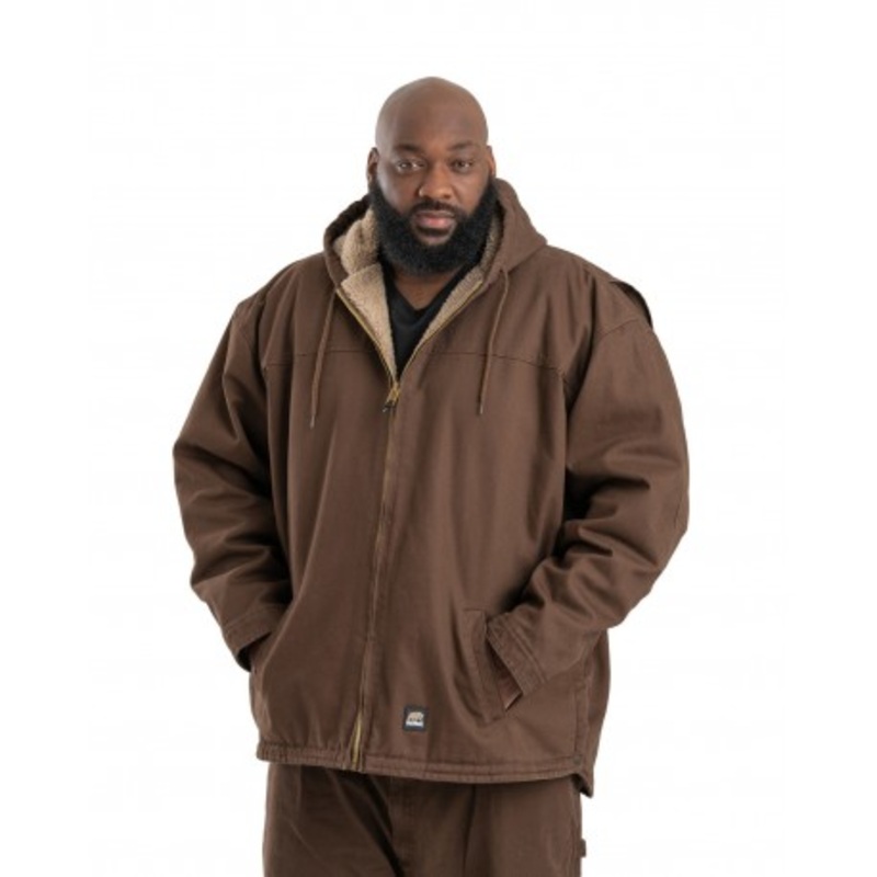 Berne HJ626 Men's Heartland Washed Duck Hooded Work Coat | Berne Apparel HJ626