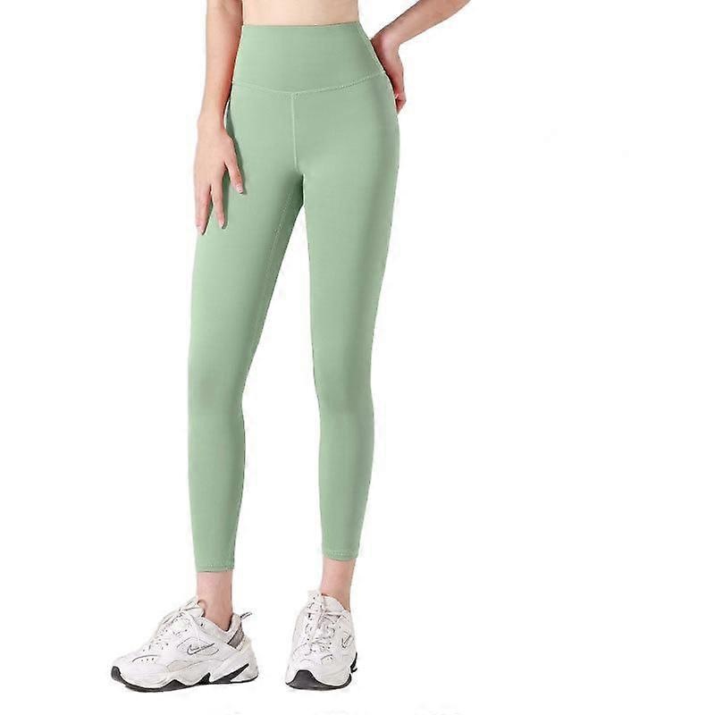 High Waisted Leggings for Women Soft Opaque Peach Buttocks Slim Tummy Control Yoga Pants Sprout green