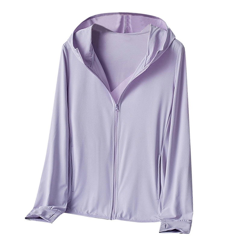 Women's Lightweight UPF 50 Sun Hooded Jacket for Hiking Golf Cycling L