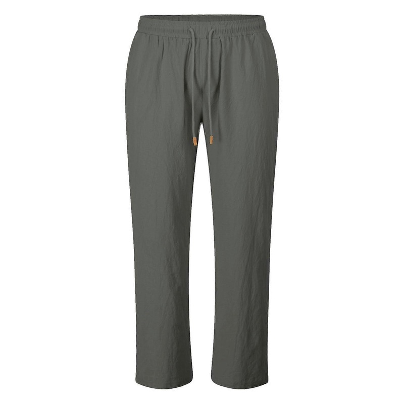 Men's Trousers, Casual Elastic Waist Business Trousers, Loose Fit Fabric Shorts A7-Green XXL