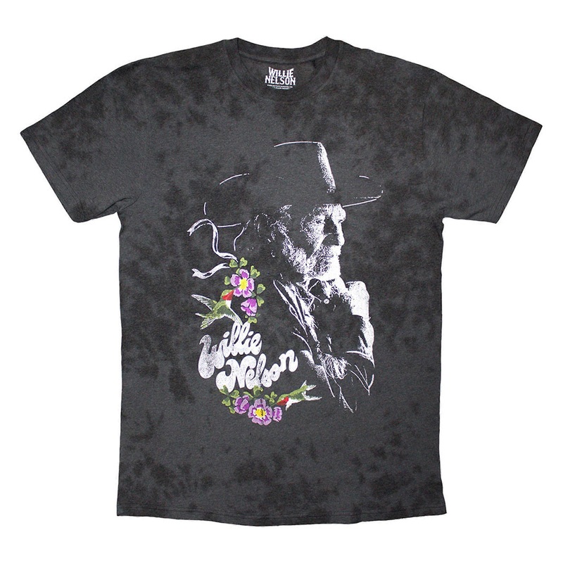 Willie Nelson Floral Logo T Shirt