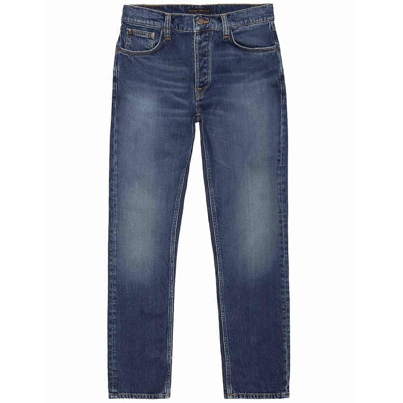 Men's Nudie Jeans Solid Ollie Jeans - Wild Blue Wash