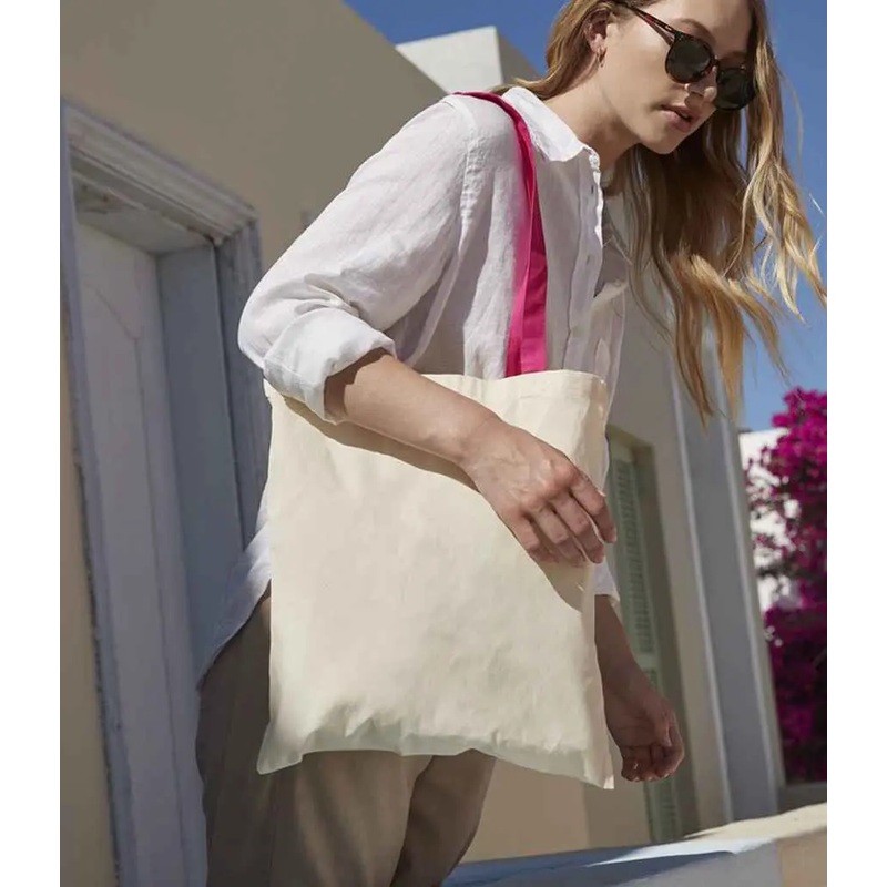Westford Mill Bag For Life Contrast Handles W101C | Activewear Group