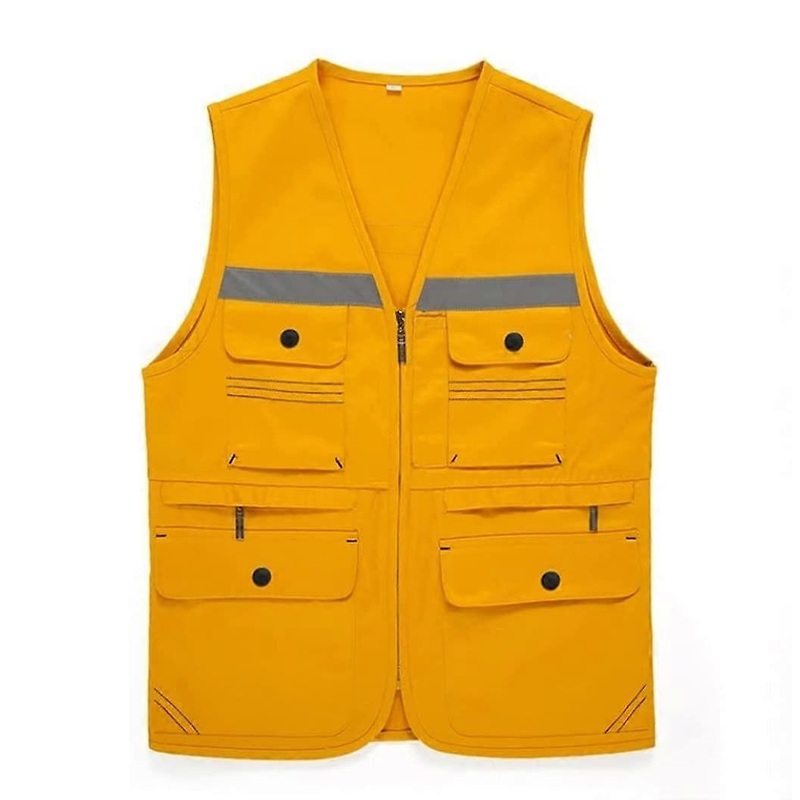 Hi Vis Vests for Men and Women with Pocket and Zipper, Reflective Safety Vest for Construction and Heavy Duty Surveying