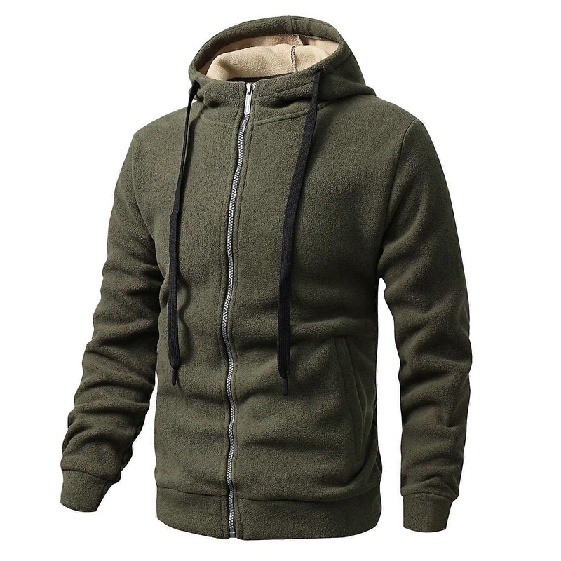 Teddy Fleece Plush Jacket with Hood Ag XXL
