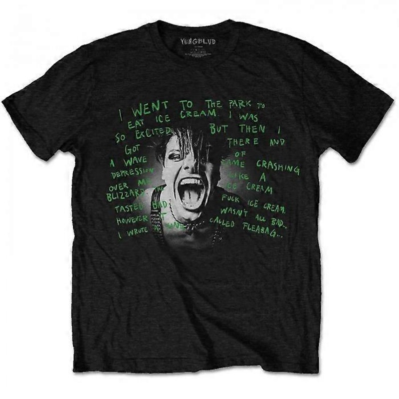 Yungblud Unisex Adult Lyric Photo Cotton T-Shirt