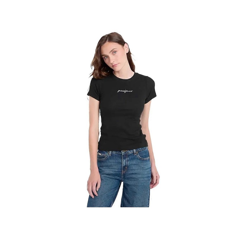 Women's Guess G Triangle T-shirt Black