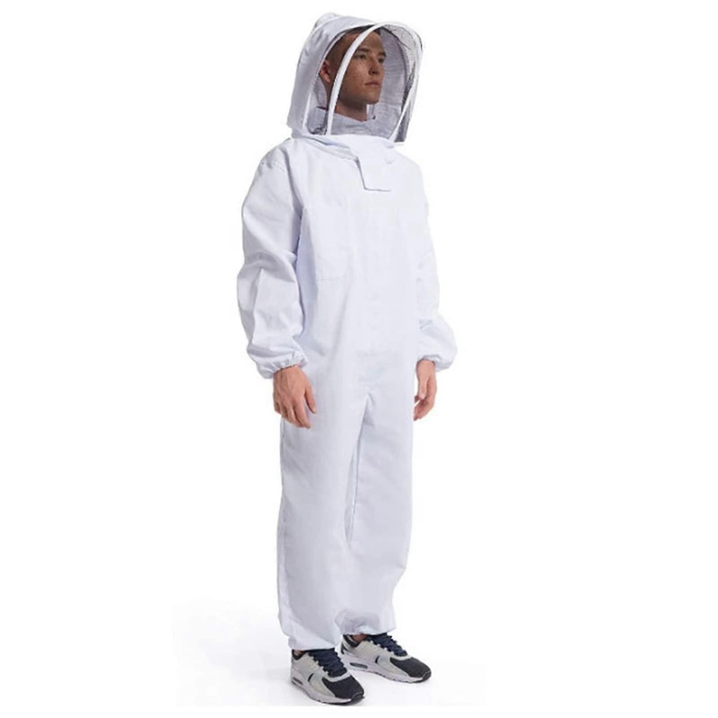 Beekeeper Beeholder Suit Professional Elastic Waist Soft Cotton Beekeeping Outfit with a Ventilated Hood for Men Women (XL) XL XL