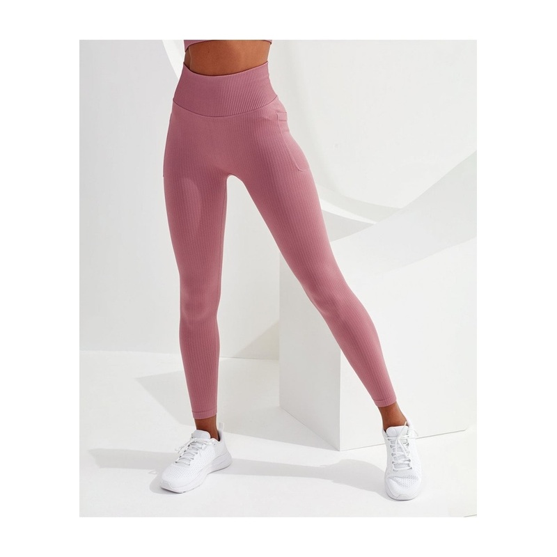 TriDri Womens ribbed seamless 3D fit multi-sport gym leggings TR211