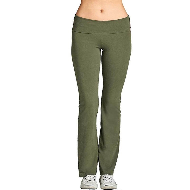 Yoga-Leggings Women Full-Length Active Pants For Yoga Fitness Running Army Green Size XXL