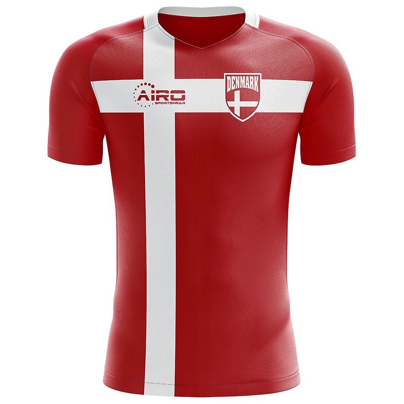 2025-2026 Denmark Flag Concept Football Shirt - Kids (Long Sleeve)