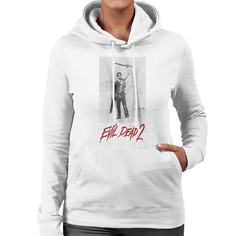 Evil Dead 2 Ash Red Text Logo Women's Hooded Sweatshirt
