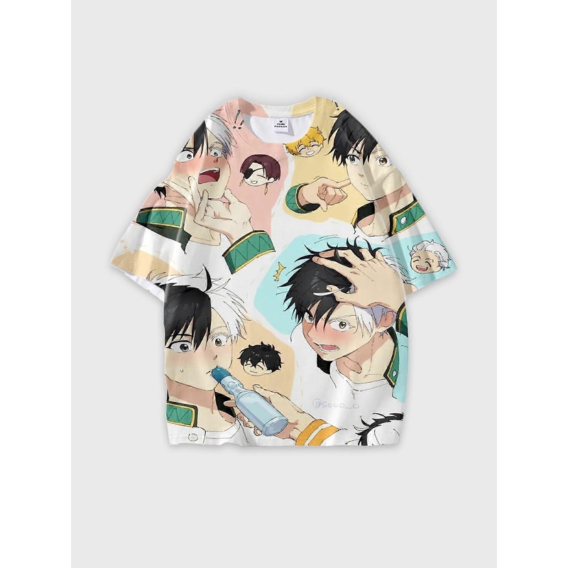 T-Shirt Round Neck, Loose Short Sleeve WIND BREAKER Graphic Tee, Unisex Summer Casual Top W3146