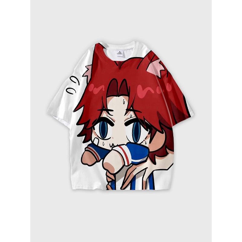 T-Shirt Short Sleeve Round Neck, Summer Casual Loose Graphic Tee, Unisex The Prince of Tennis V314