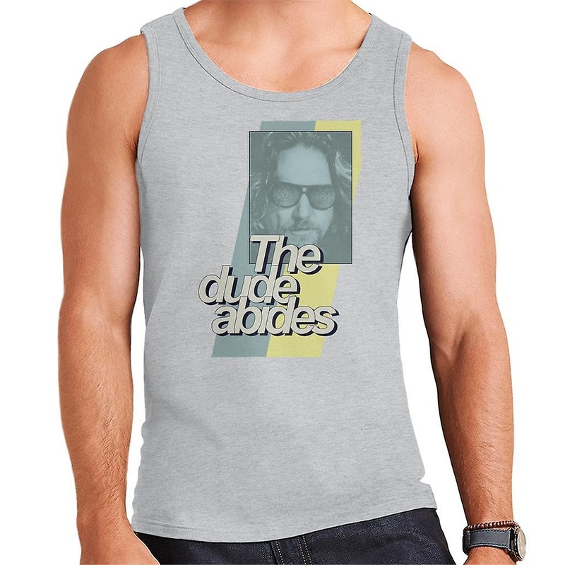 The Big Lebowski The Dude Abides Retro Lines Men's Vest