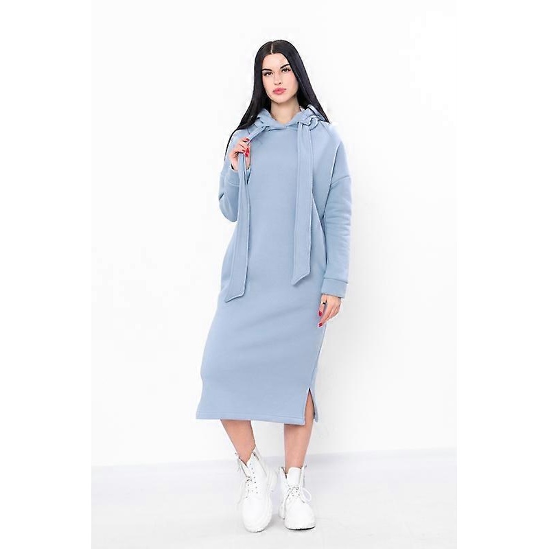 Womens Casual Fleece Dress  Hooded Style & Pockets, Winter,  HC 8255-025