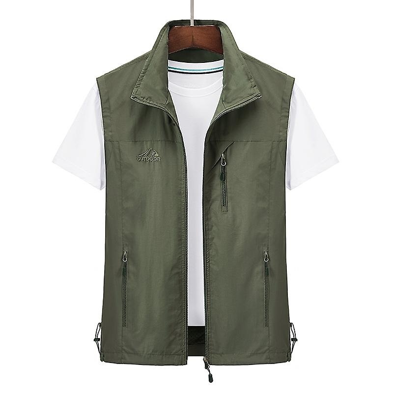 2023 Spring Mens Outdoor Vests Multi-pockets Hiking Work Photography Vest Man Fish Vest Waterproof B