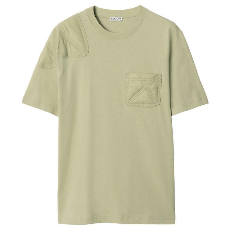 Burberry Panelled Jersey Hunter Green T-Shirt