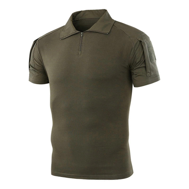 Camouflage Short Sleeve Shirt Men QuickDrying TShirt Sport Outdoor Polo 3XL