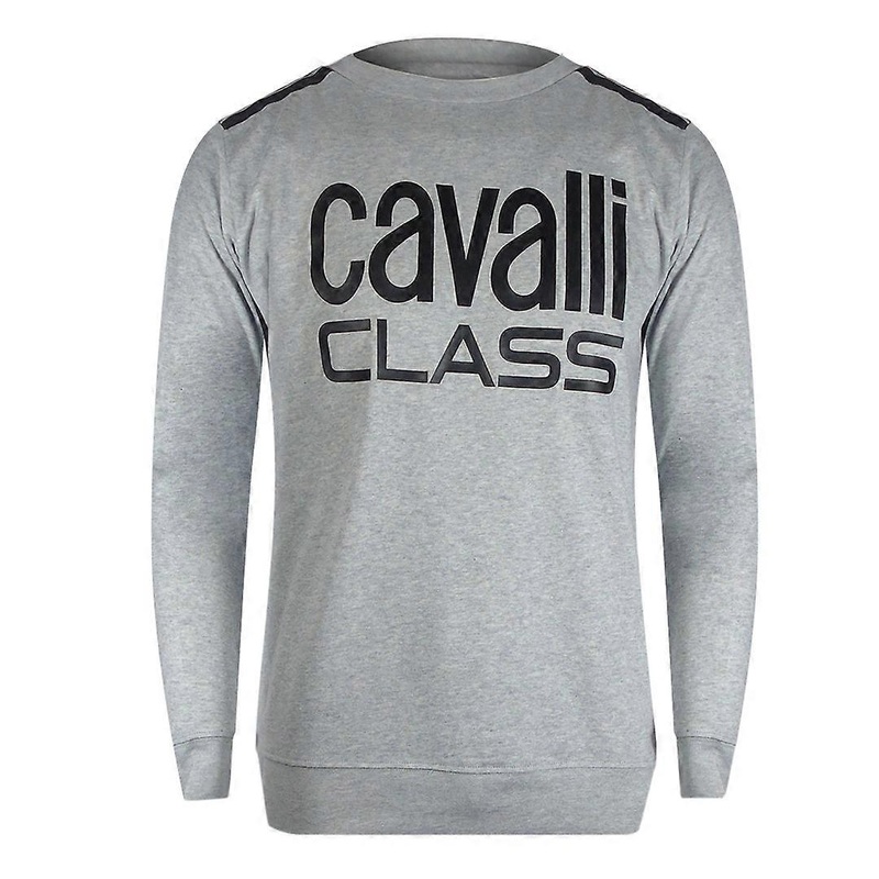 Cavalli Class Taped Shoulders Grey Sweatshirt