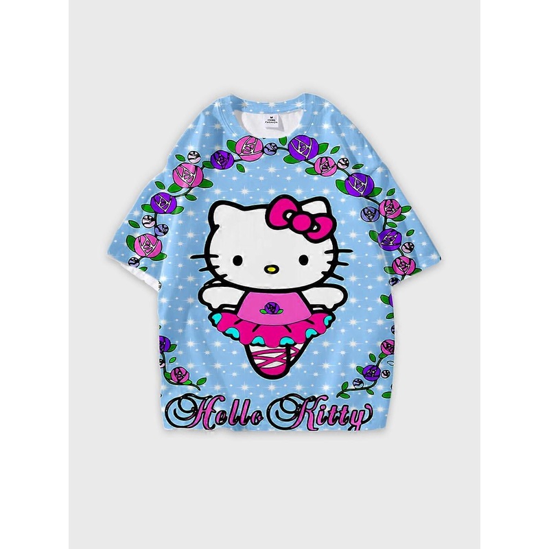 T-shirt round neck Cartoon Pattern loose short sleeve JW545