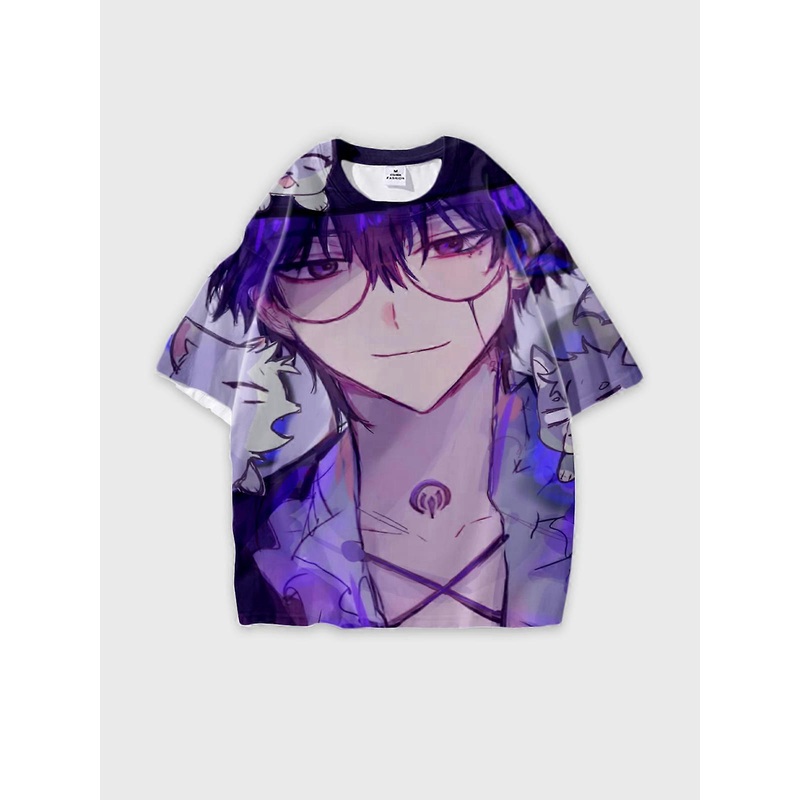 T-Shirt Round Neck, Loose Short Sleeve Link Click Graphic Tee, Unisex Summer Casual Top W389