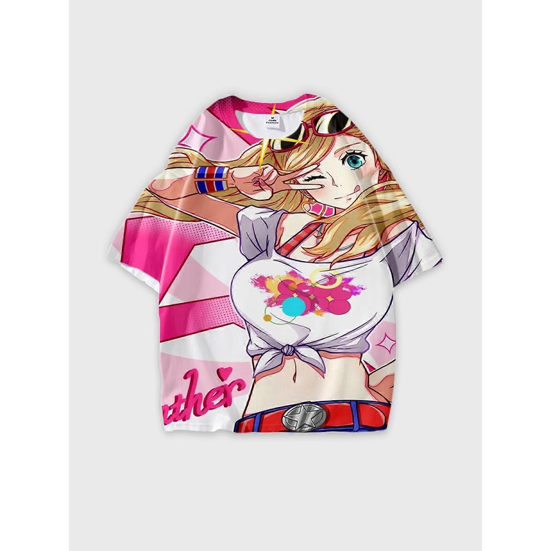 T-Shirt Short Sleeve Round Neck, Summer Casual Loose Graphic Tee, Unisex PERSONA V1643