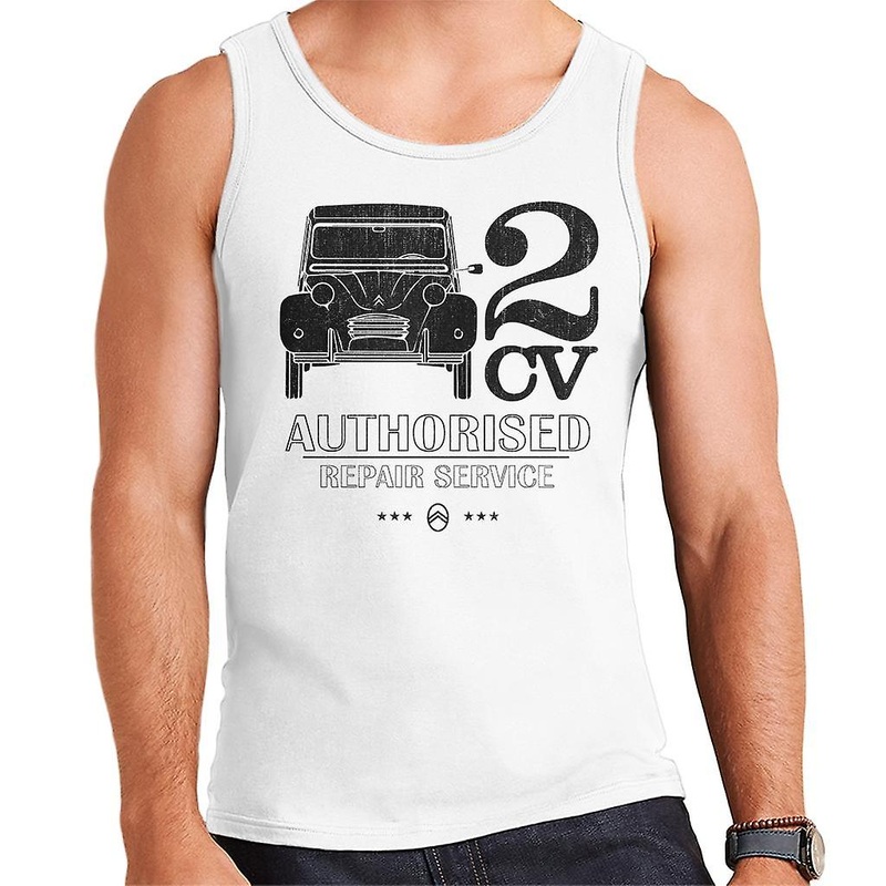 Citroen 2CV Authorised Repair Service Black Logo Men's Vest