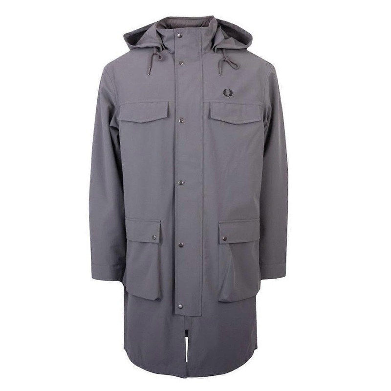 Fred Perry Gunmetal Grey Bonded Parka Jacket