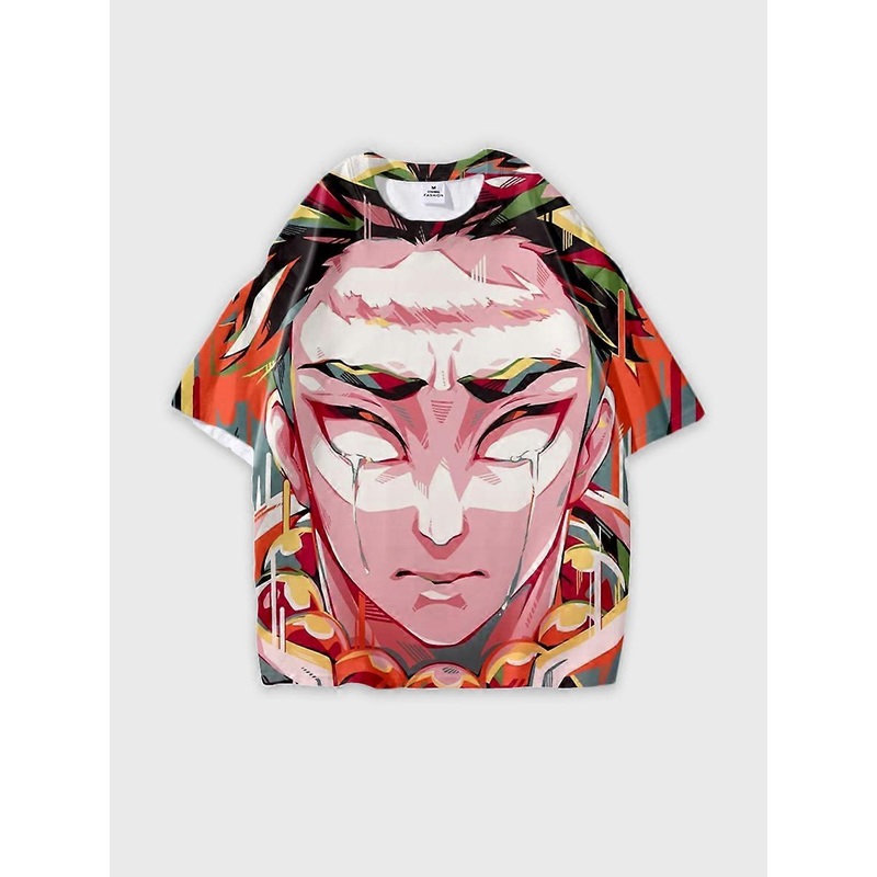 T-shirt round neck Character Pattern loose short sleeve P334