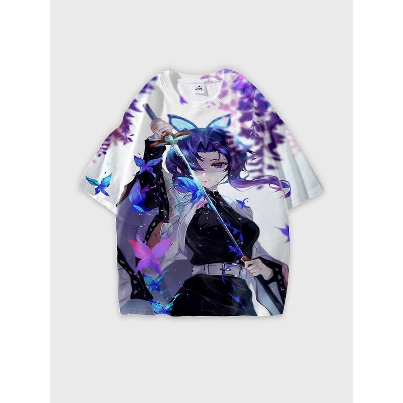 T-shirt round neck Character Pattern loose short sleeve P776