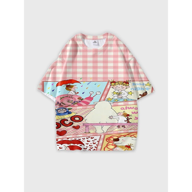 T-shirt short sleeve round neck summer casual loose C233