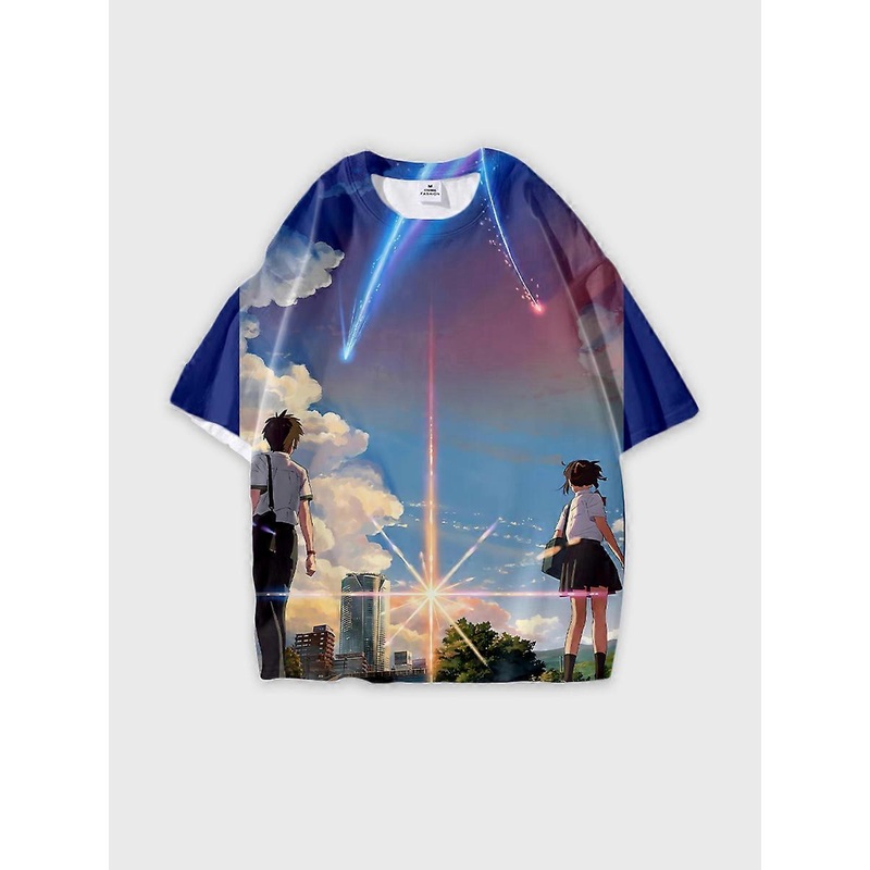 T-shirt short sleeve round neck summer casual loose D1980