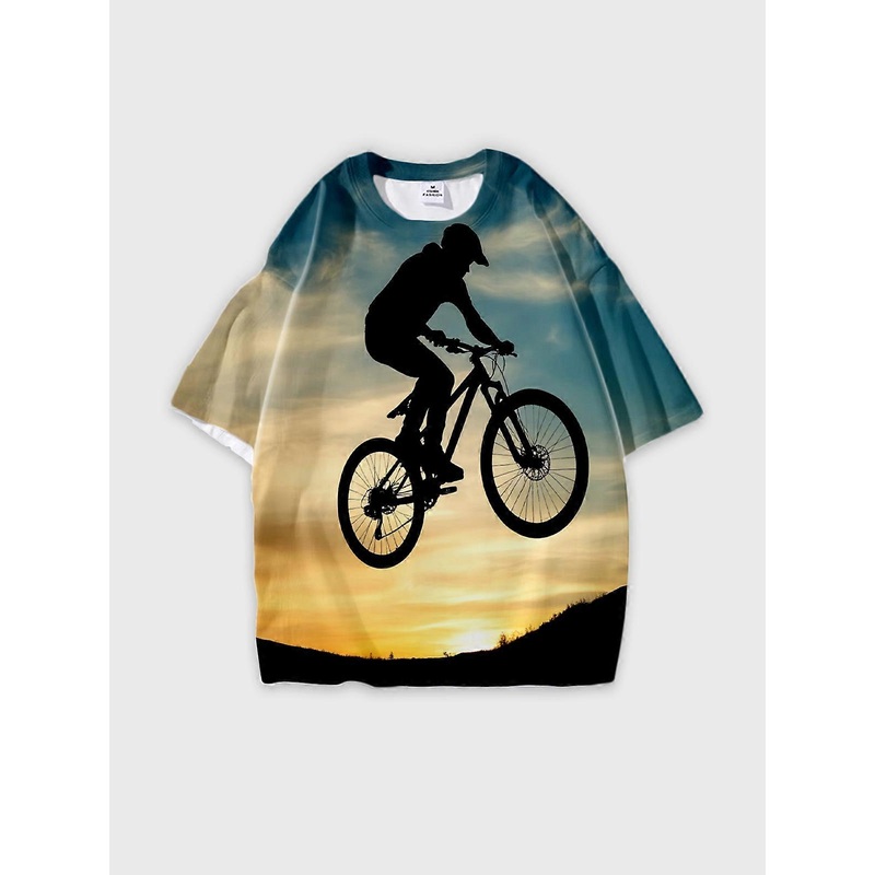 T-Shirt Short Sleeve Round Neck, Summer Casual Loose Graphic Tee, Unisex Pattern U2311