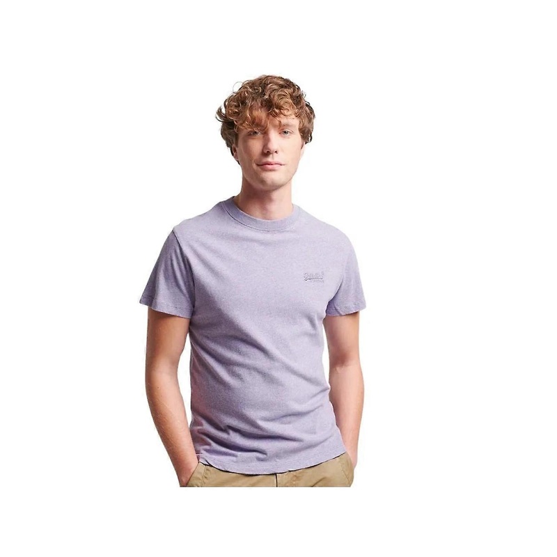 Vintage Men's Superdry Logo Purple T shirt