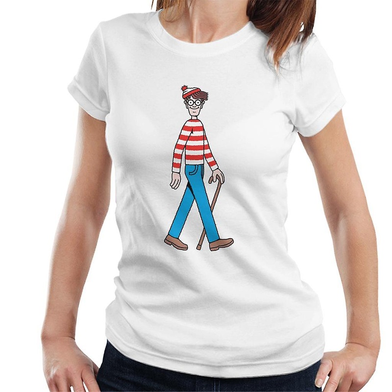 Where's Wally Walking Holding Stick Women's T-Shirt