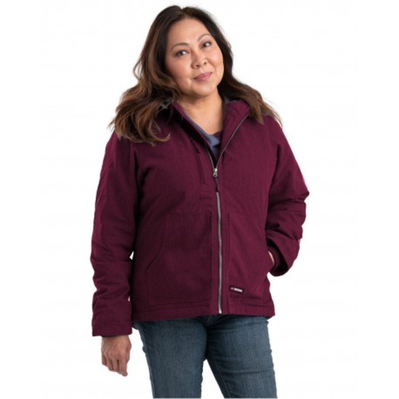 Berne WHJ65 Ladies' Heathered Duck Hooded Jacket | Berne Apparel WHJ65