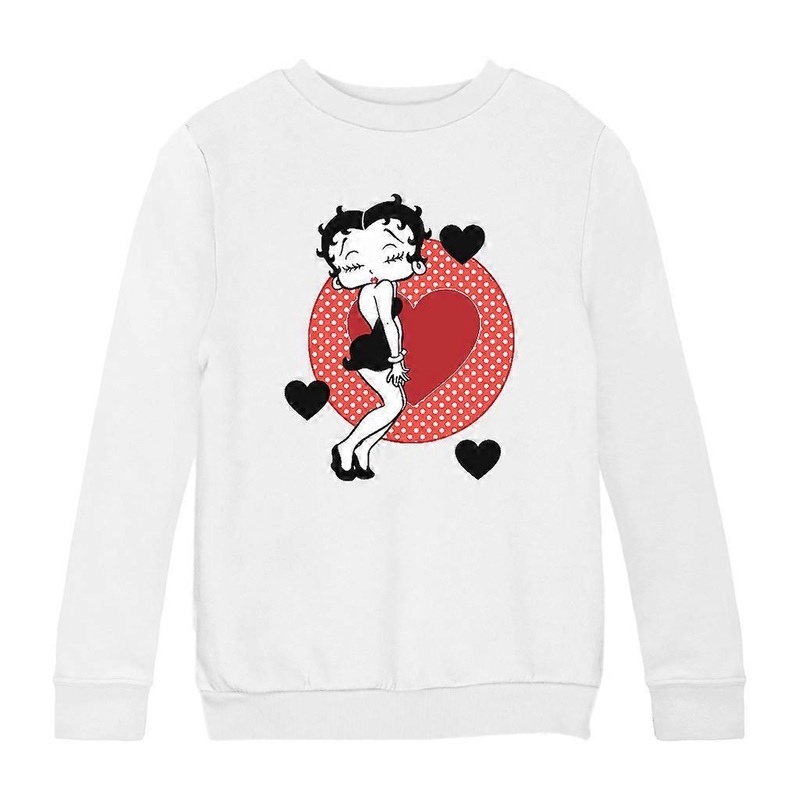 Betty Boop Love Hearts Kid's Sweatshirt