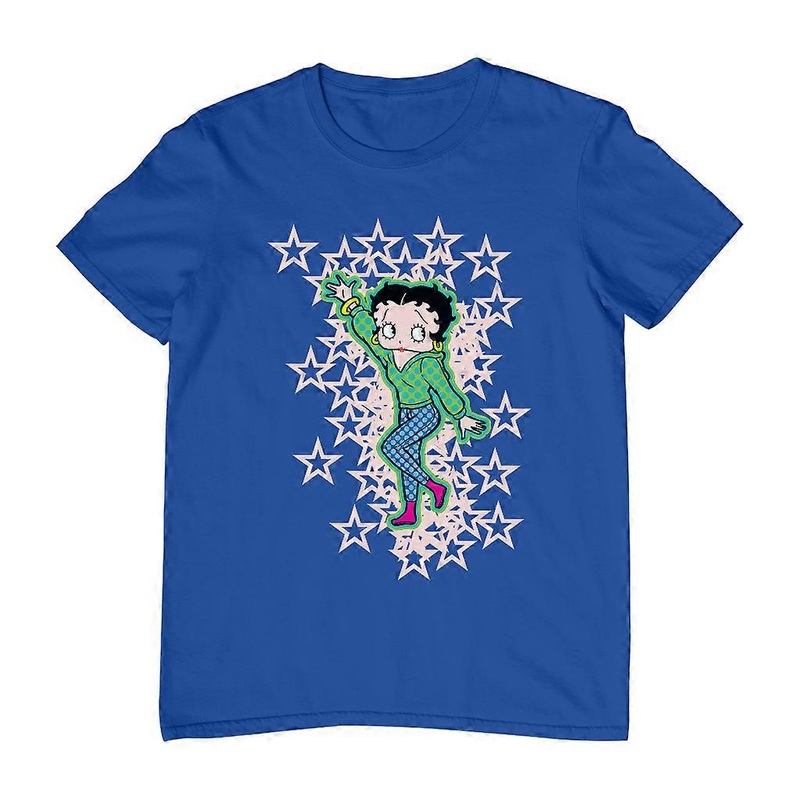 Betty Boop Pink Boots Light Pink Stars Men's T-Shirt