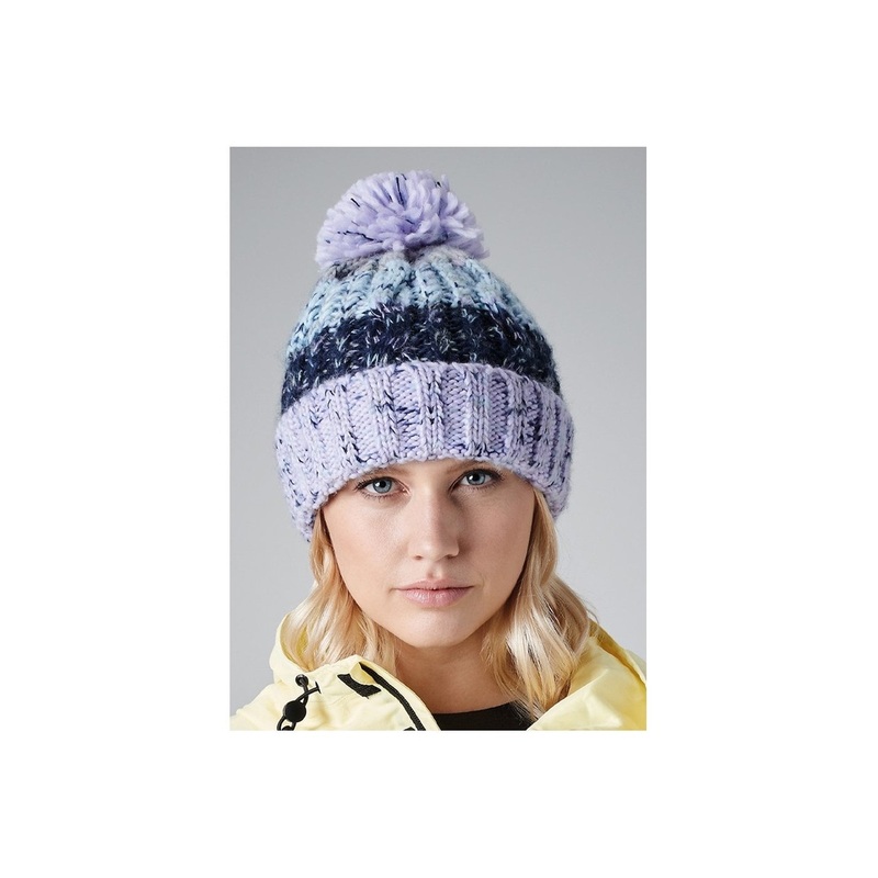 Beechfield Corkscrew Pom Pom Beanie B486 | Activewear Group