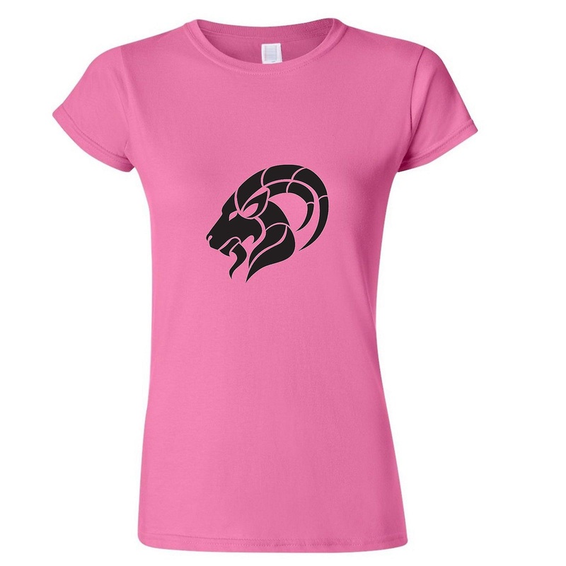 Capricorn Goat Zodiac Horoscope Astro Sign Symbol Ladies Women T Shirt Tee Top