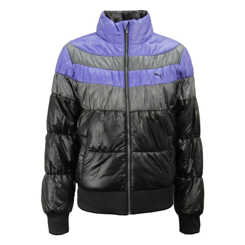 Puma Colorblock Padded Zip Up Womens Coat Winter Jacket 561969 01 A50C
