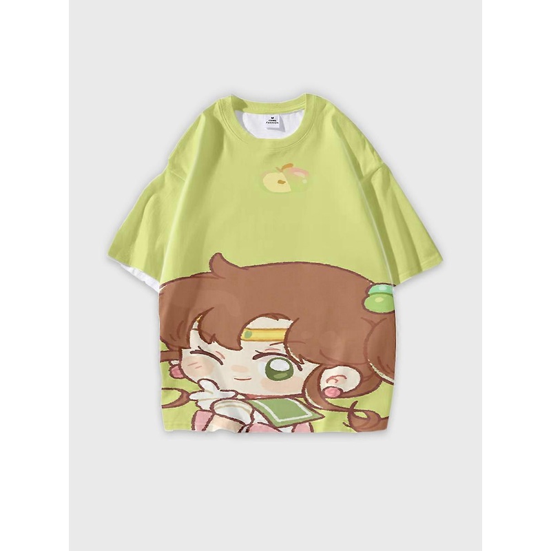 T-shirt short sleeve round neck summer casual loose D3367